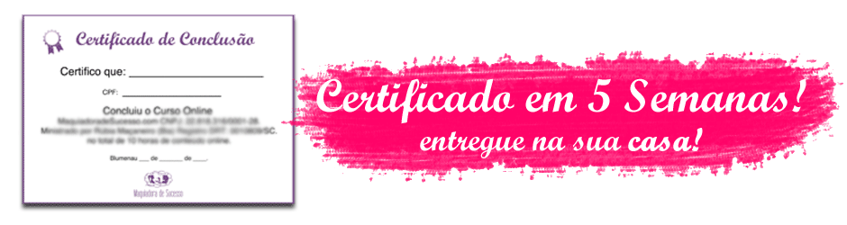 Certificado entregue em casa!